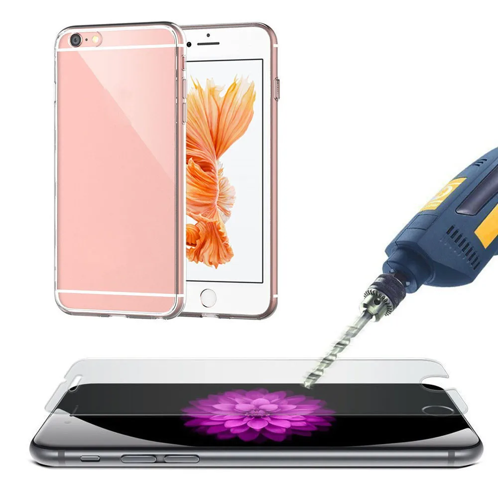 CARPRIE прозрачный мягкий термополиуретан чехол + закаленное Стекло Экран Защитная