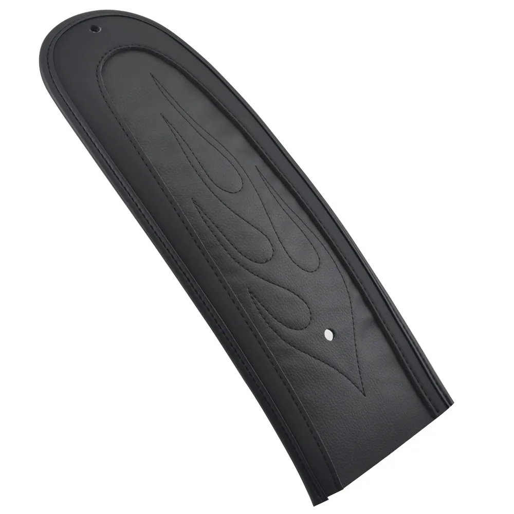 Черное заднее крыло мотоцикла Bib Skin w/ Flame Stitch подходит для Harley Dyna Fat Bob Street Super Glide Wide