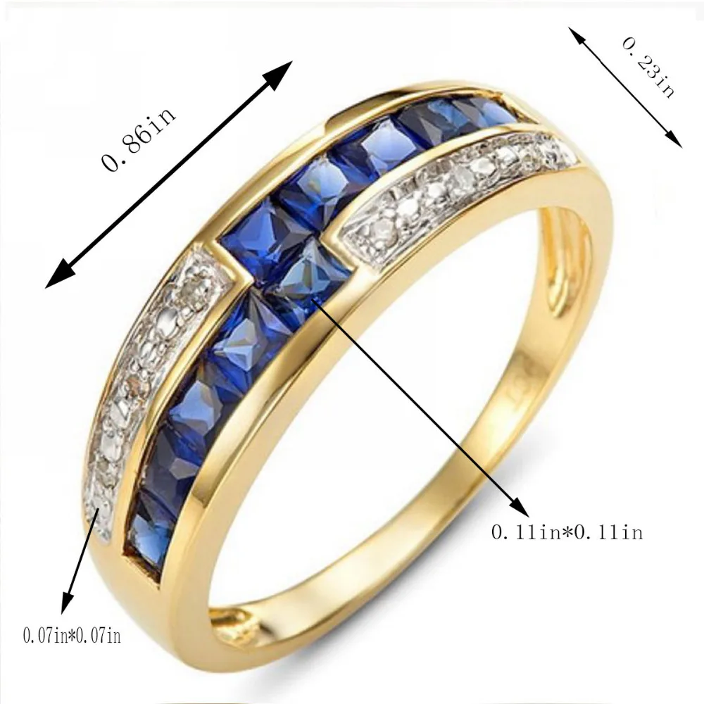 Женское кольцо с фианитом SuoHuan Золотое размер 6 10|gold filled rings|fashion rings for womenrings women |