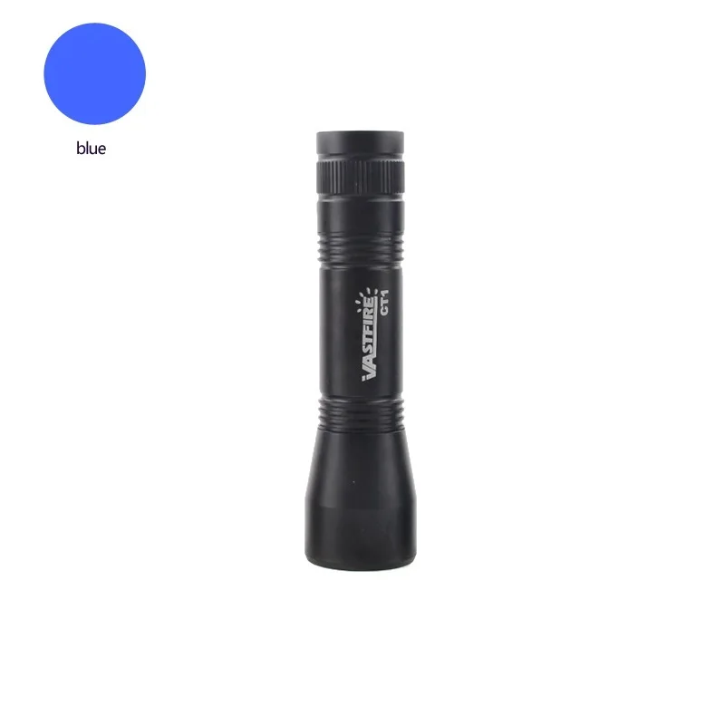 Blue Мини-фонарик 300lm фиолетовый/зеленый/синий/красный Многоцветный масштабируемый светодиодный фонарь для кемпинга и пеших прогулок Карманный водонепроницаемый фонарь - Испускаемый цвет: Blue
