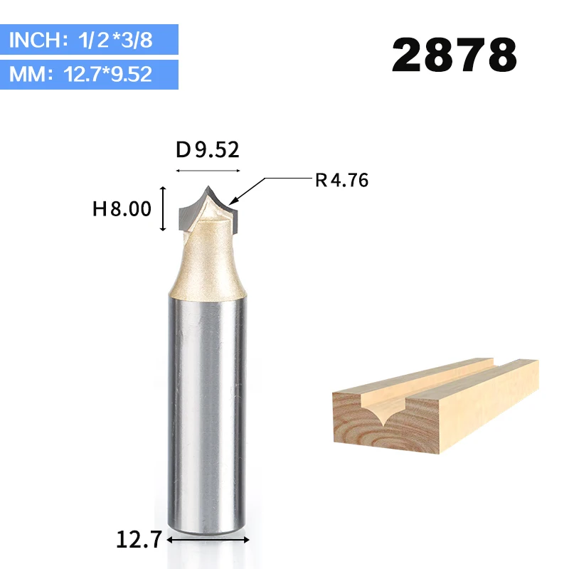 2878 HUHAO 1pcs 1/4" 1/2" Shank Woodworking Cutter Double Edging Router Bits for wood carbide Woodworking Engraving Tools carving bit - Длина режущей кромки: 2878