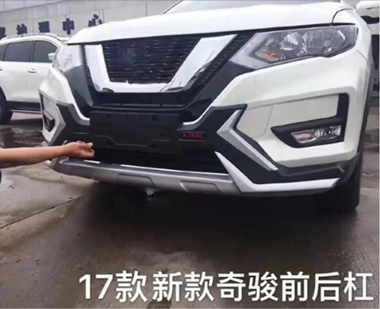 Передний + задний бампер для Nissan X Trail 2017 диффузор бамперы протектор губ защитная