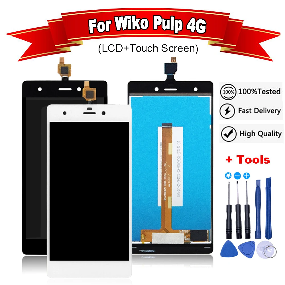 Одежда высшего качества для Wiko Pulp 4G ЖК-дисплей Дисплей + кодирующий