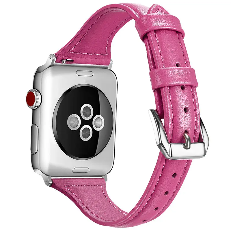 4 Кожаный ремешок для часов Apple Watch 38 мм 44 мм 40 мм 42 мм кожаный ремешок сменные браслеты для Iwatch браслет 83005 - Цвет ремешка: 4