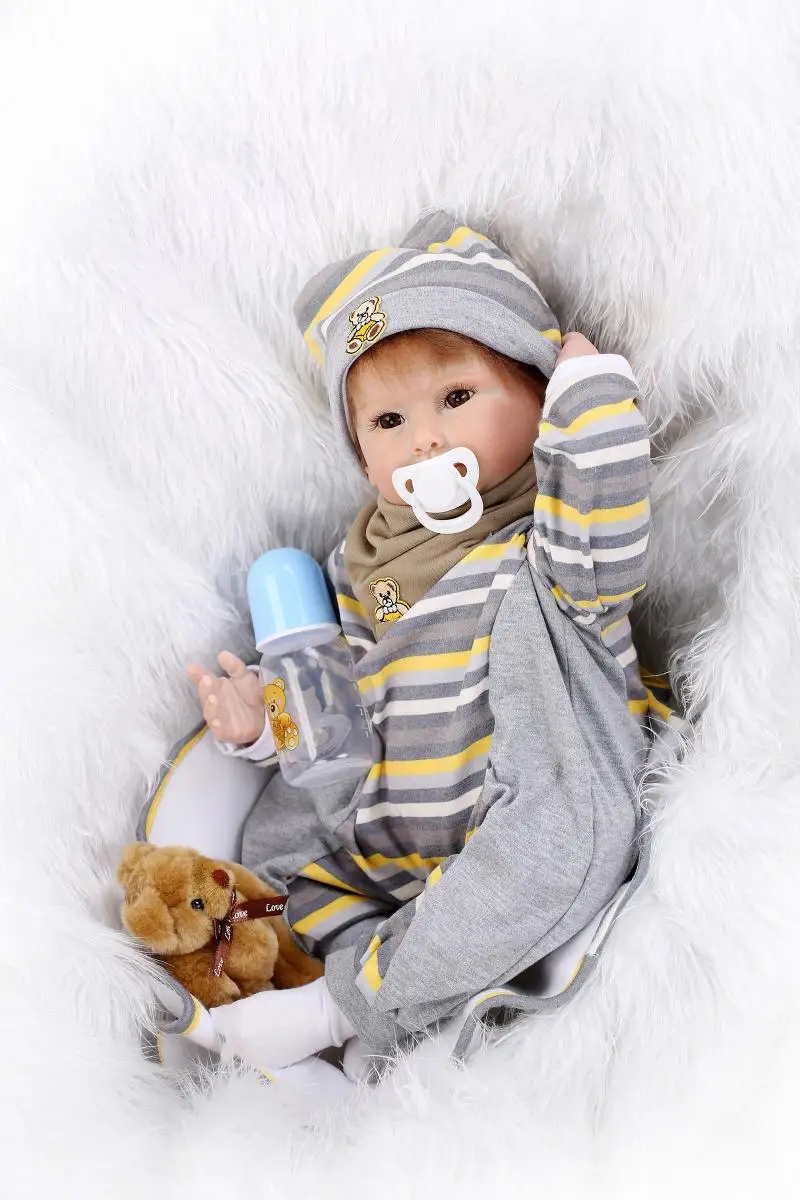 Преследовать 22 дюймов милый bebe Кукла реборн ткань Средства ухода за кожей
