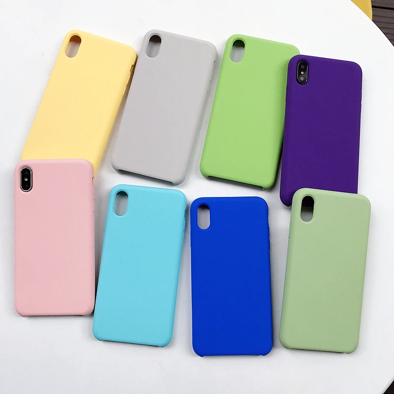 Официальный стиль жидкий силиконовый чехол для Apple iPhone X Xs чехол для MAX XR чехол s для iPhone 7 8 Plus 6 6s 5S без логотипа