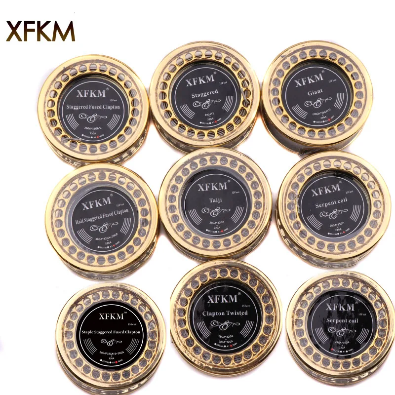 

XFKM NI80 5m/roll Fused Clapton for RDA RBA Rebuildable Atomizer Electronic Cigarette Heating Wires Vape DIY Coil Tools