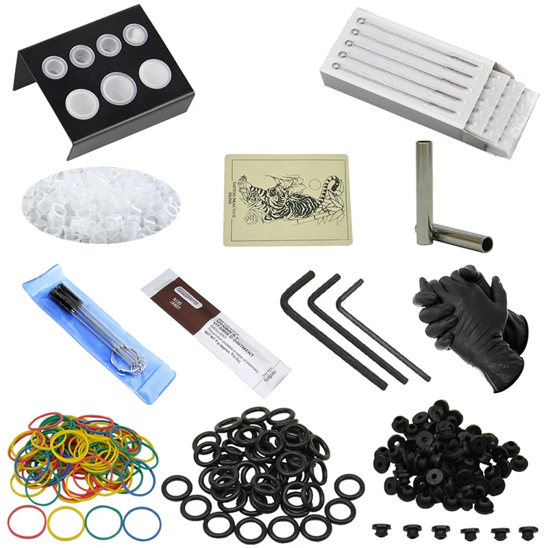 OPHIR 346 шт./компл. Pro татуировки Наборы для тату бодиарта Стрекоза Пистолеты 12 Цвета