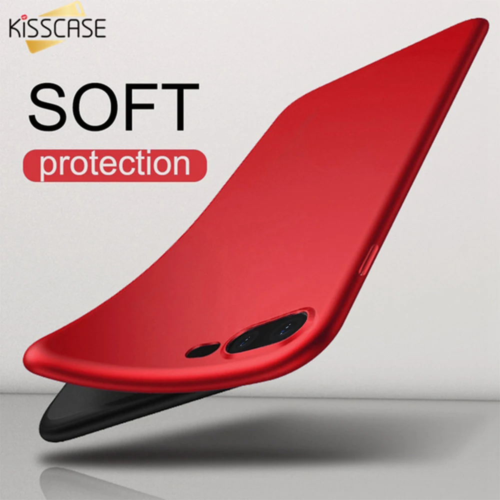 KISSCASEУльтра тонкий чехол для iPhone 5S SE 5 X 10 Cover Matte Anti Slip Мягкая оболочка телефона TPU 6S 6
