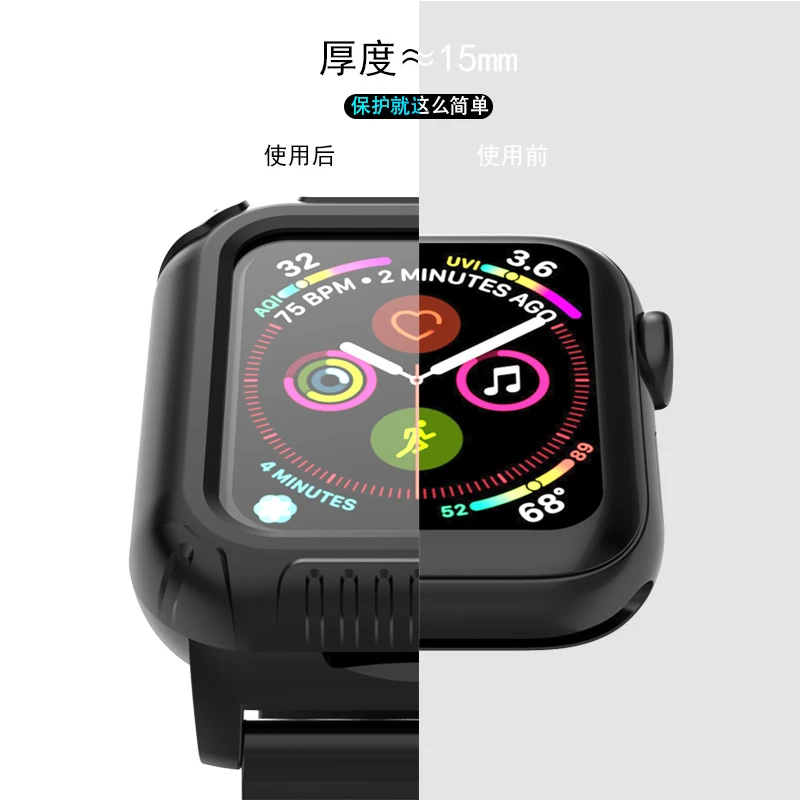 Спортивный Чехол ремешок для Apple Watch 44 мм 40 iwatch Series 4 correa прочный ТПУ защитный чехол