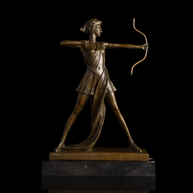 Искусство ремесла медь оптом современный западный женский Арчер Бронзовая