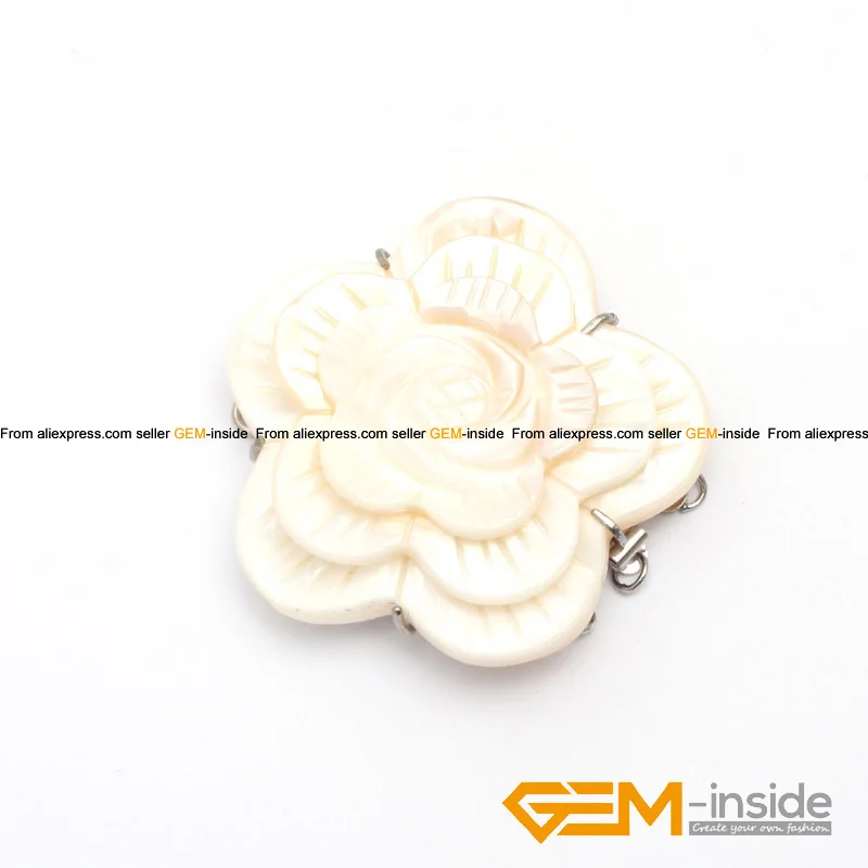 Застежка в виде раковины: бусины из натуральных раковин форме цветка раковины