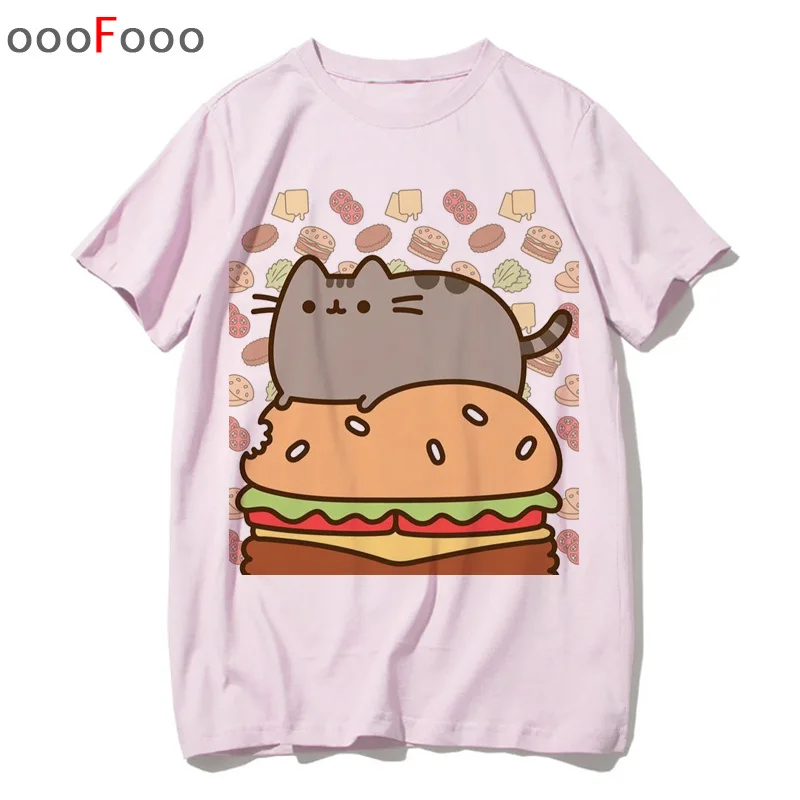 Женская футболка Pusheen Женский Топ с котом Мультяшные милые футболки корейские