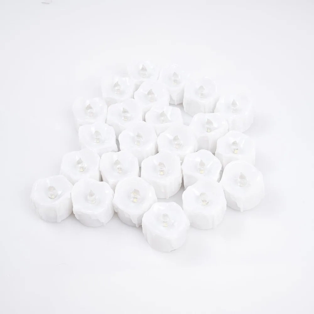 12 шт./лот светодиодная Электронная свеча в форме капли чайный светильник