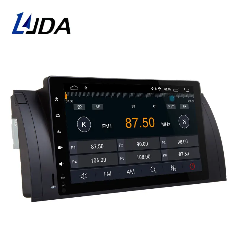 Автомагнитола LJDA 9 дюймов 1 Din Android 10 0 для BMW E39 X5 M5 E53 автомобильный мультимедийный