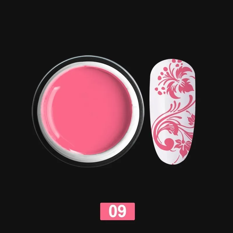 09 Beautilux 1 шт ногтей штамповка гель УФ; светодиоды ; ногти печать переводной гель замочить от Гель-лак для дизайна ногтей 6 г - Цвет: 09