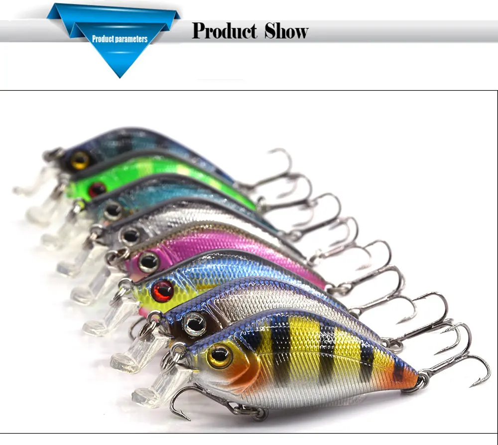 Makebass Crankbait рыболовные приманки бас искусственный воблер, твердая приманка дайвинг с неглубоким погружением рыболовные снасти форель Окунь и т. д. 2 дюйма/0,3 унций