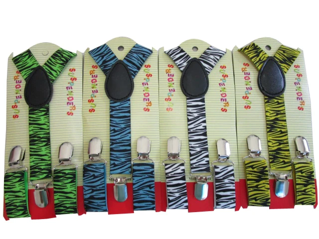 Подтяжки с принтом животных для мальчиков и девочек белые синие желтые зеленые 2 5