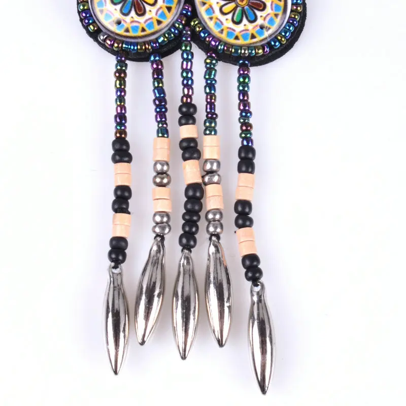 Эксклюзивные смешанные бусы с длинным узором бисерное ожерелье воротником