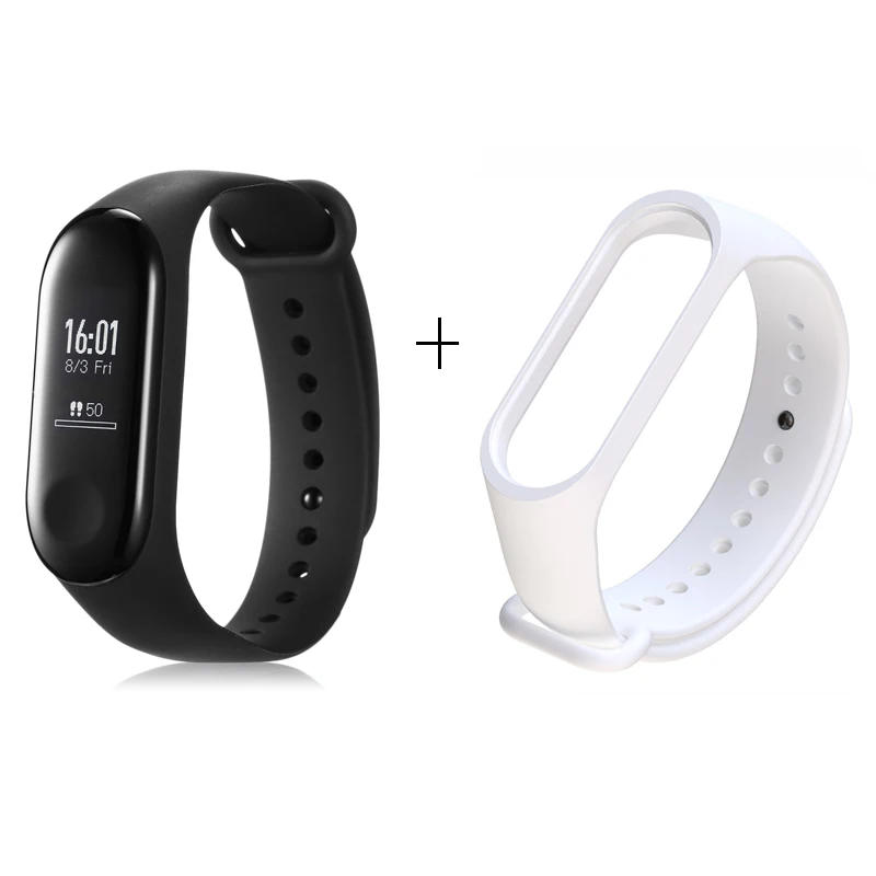 white Xiaomi mi группа 3 смарт-трекер Braceletd 5ATM водостойкий BT 4,1 пульсометр OLED сенсорный экран mi Band 3 Смарт-часы - Цвет: white