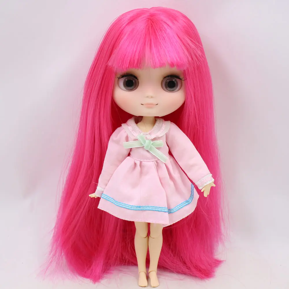 Кукла Blyth Middie № 4 ICY DBS розовая серия волосы матовая кожа 20 см 1/8 BJD жест руки в
