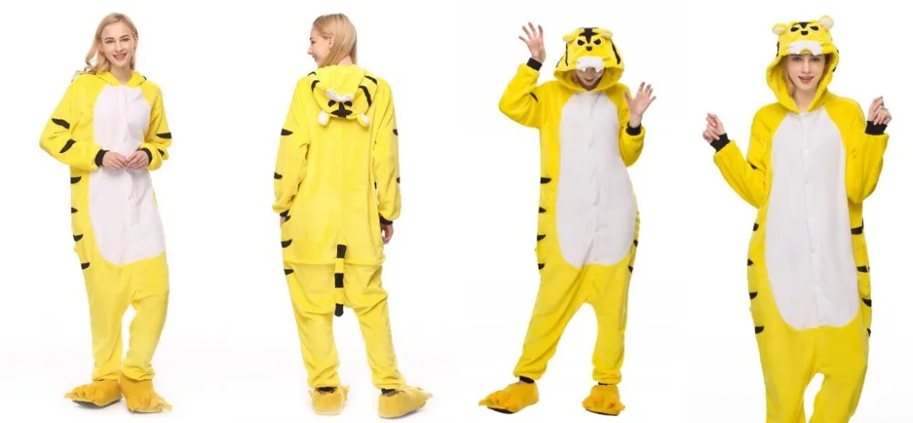 Унисекс пижамы с животными для взрослых Onesie Fire Dragon Bear ободок с ушками кошки, тигра коровы фланелевые Мультяшные милые теплые зимние пижамы для косплея