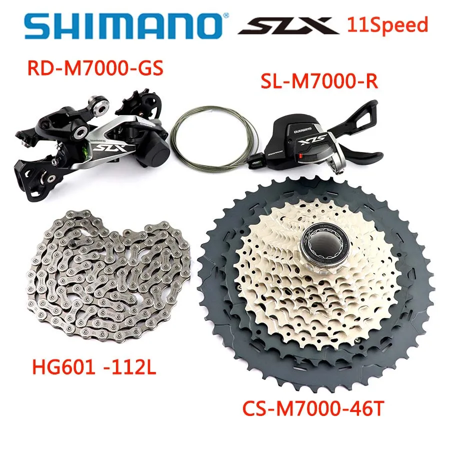 11-46T Bulk HG601 Shimano SLX M7000 Groupset Upgrade-Kit горный велосипед 11 скоростей M7000 42 T/46 T кассета и задний переключатель переключения передач/рычаг переключения передач/цепь HG601 - Цвет: 11-46T Bulk HG601