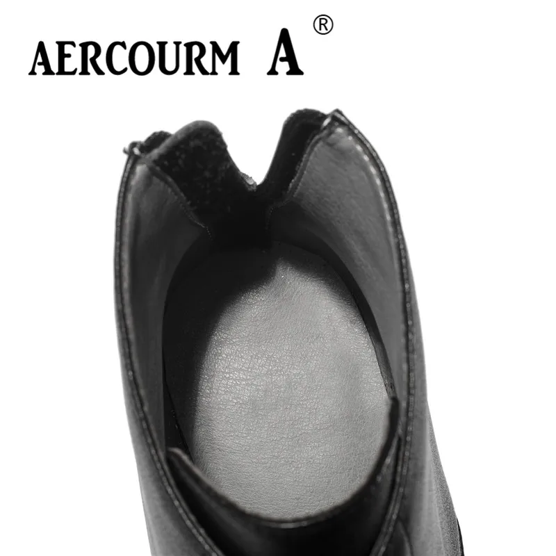 Aercourm A/2019 ботильоны для женщин зимние женские ботинки из натуральной кожи на