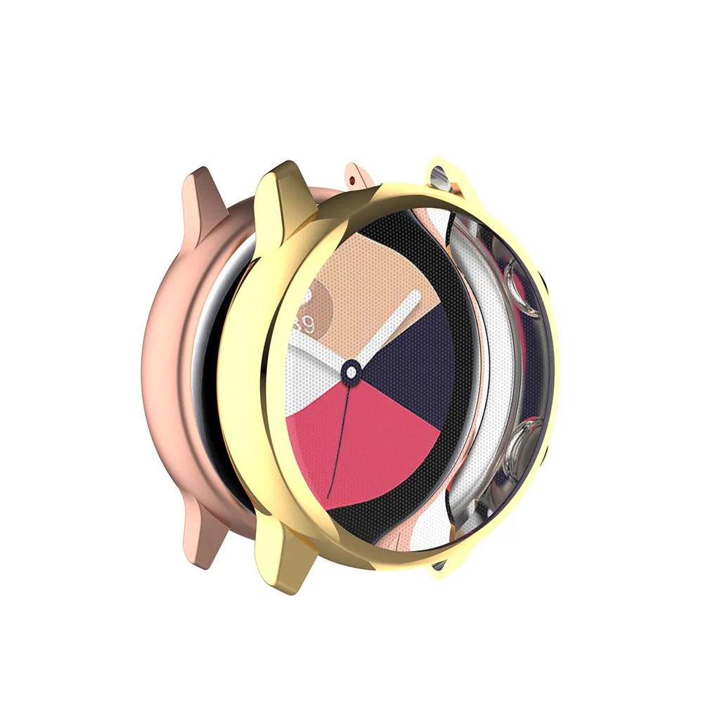 Чехол для часов для samsung Galaxy Watch Active SM-R500, Смарт-часы с гальваническим покрытием, защитная крышка на 360 градусов, чехол, устойчивый к царапинам