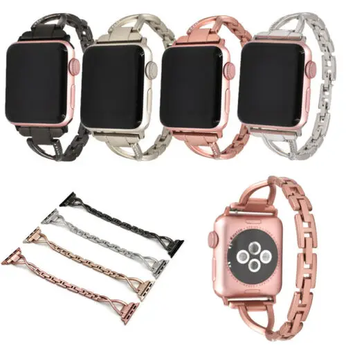 38 мм/42 мм браслет из нержавеющей стали женский ремешок для Apple Watch 3 2 1 Элегантный и