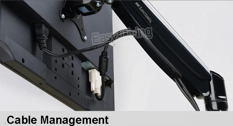 

Gas Spring Full Motion Desktop 10"-27" LCD LED Monitor Holder Arm TV Mount Bracket Loading 2-6.5kgs VESA 75/100mm DLB502