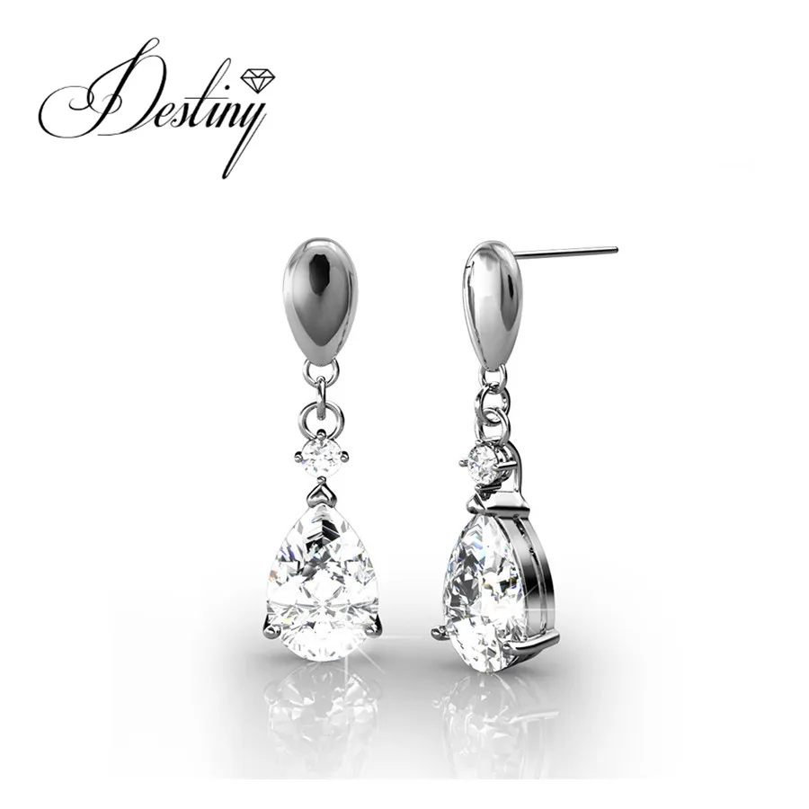 Destiny Jewellery капли воды Кристалл Серьги Горячая Распродажа серьги украшен стразами