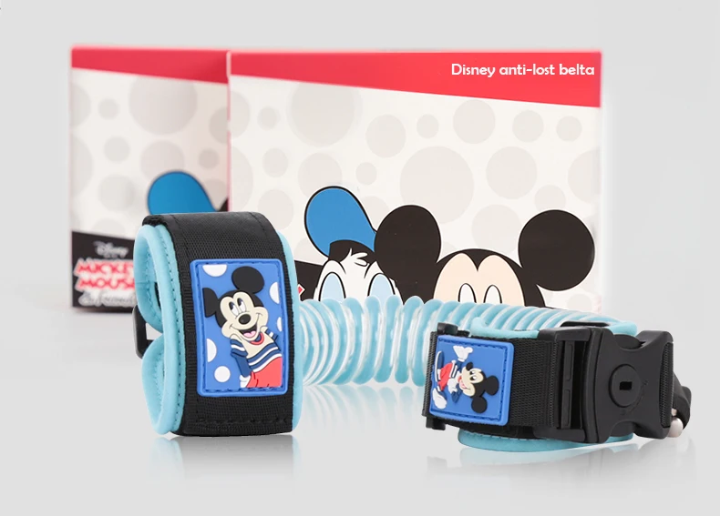Disney запястье поводок для безопасное обучение ходьбе анти потерял регулируемый поводок веревки напоминание манжета для малышей Прогулка помощник ремень
