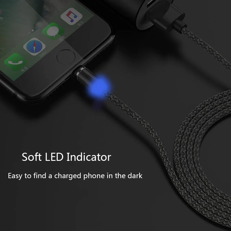 Sarika S03 3 в 1 магнитное зарядное устройство Micro USB кабель для iPhone 5 5S 6 7 6S 8 Plus Быстрая зарядка магнит зарядка usb type C кабель провод