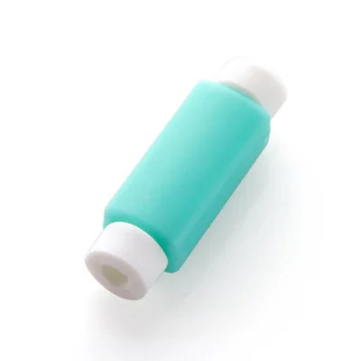 light blue 10 шт./лот USB зарядное устройство протектор для кабеля наушников яркие наушники USB кабель для передачи данных чехол для iPhone samsung htc - Цвет: light blue