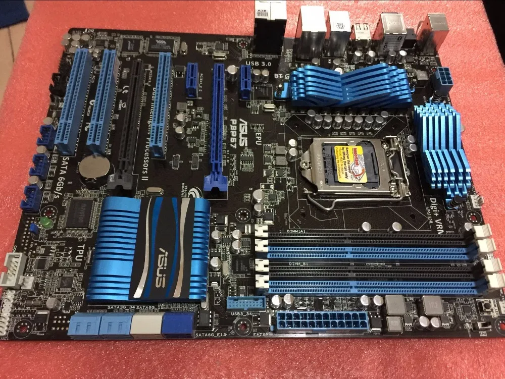 Оригинальная материнская плата ASUS P8P67 LGA 1155 DDR3 для I3 I5 I7 32nm USB2.0 USB3.0 SATA3.0 рабочего Материнская плата
