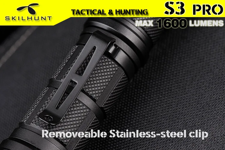 SKILHUNT S3 PRO CREE XHP35 HD/HI светодиодный USB Перезаряжаемый тактический фонарь 1600 люмен/1400 люмен