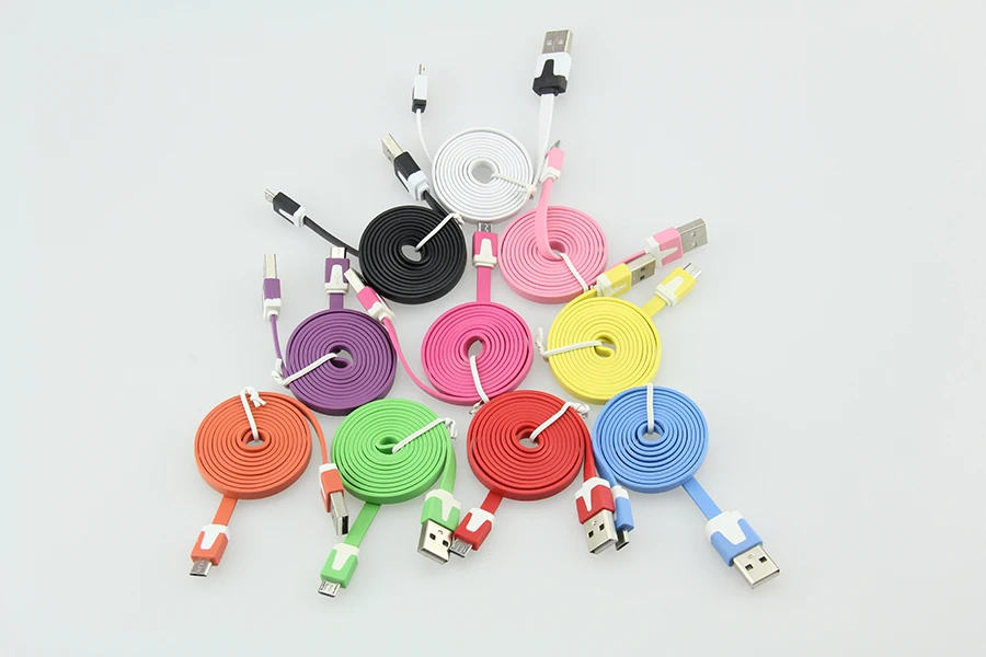 1 м 2 3 цветной плоский usb кабель для синхронизации данных iphone 5 6 6s 7 8x8 pin samsung android micro