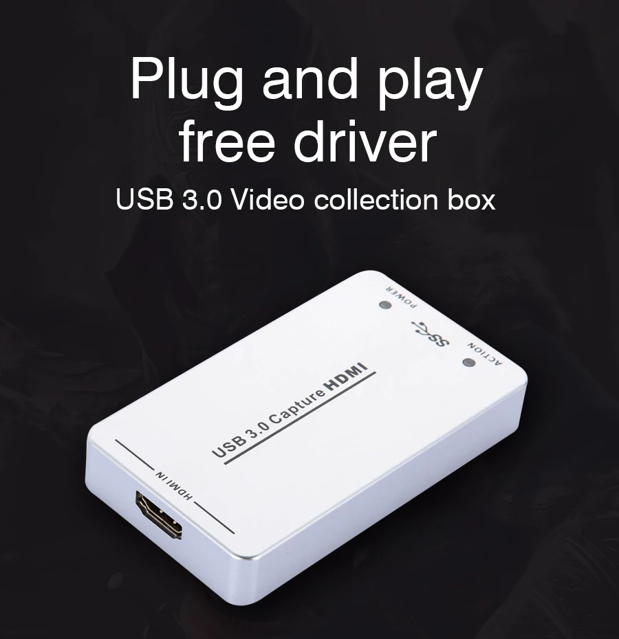 ZY-UCH201 USB3.0 HDMI видео Захват HDMI к USB видео Захват карты Бесплатный драйвер HDMI К USB ЗАХВАТ ключ для окна