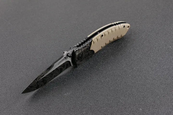 Desert color G10 складной нож boutique Black water ripple pocket суши филе рыбы g10 кухонные ножи плавный