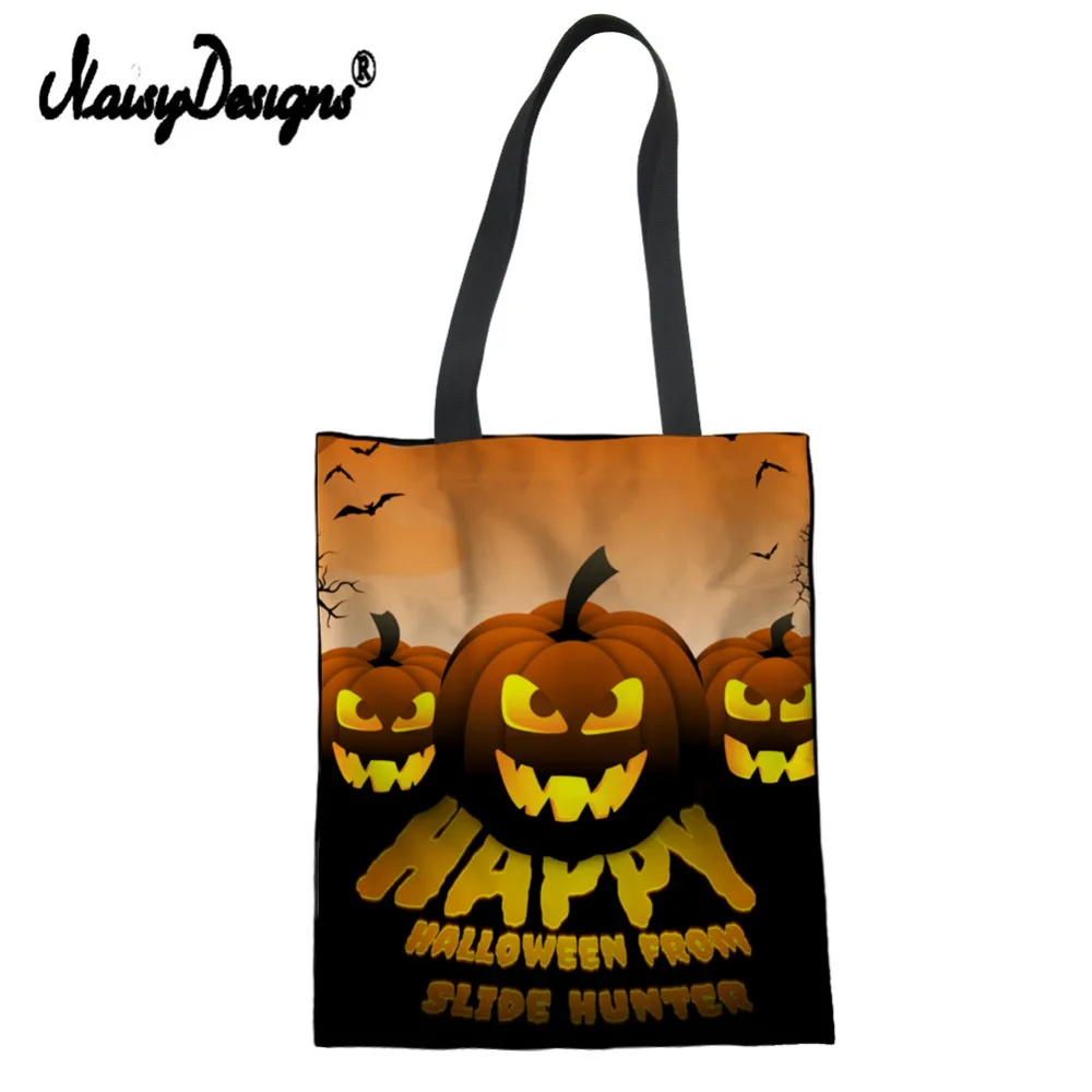 Брендовая женская складная сумка для покупок с надписью Happy Halloween | Багаж и сумки