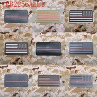 the thin red line america flag firefighter fire rescue military morale 3d pvc patch opposite white red grey luminous