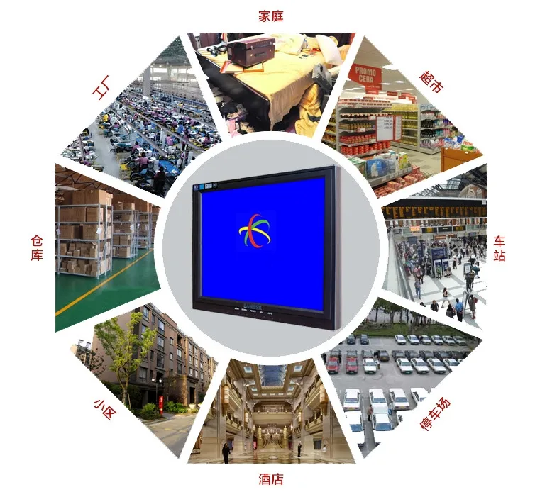 Гарантия 1 год новый запас 15-дюймовый 1024*768 * VGA 3 BNC HDMI DC 12В вход CCTV монитор для