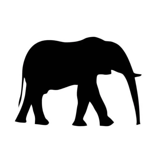 

ASIAN ELEPHANT DECAL STICKER () 15x13