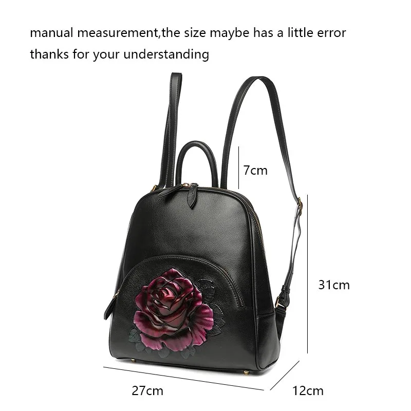 Настоящая кожаная сумка женская кожа высшего качества с цветочным рисунком в
