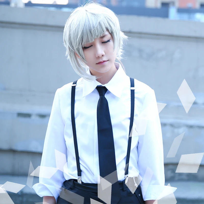 Женский костюм с париком Nakajima Atsushi бродячих собак из аниме для косплея|cosplay