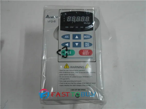Дельта Двигатель переменного тока инвертор VFD015B43A VFD B серии 2HP 3 фазы 380V 1500W 1 5 кВт