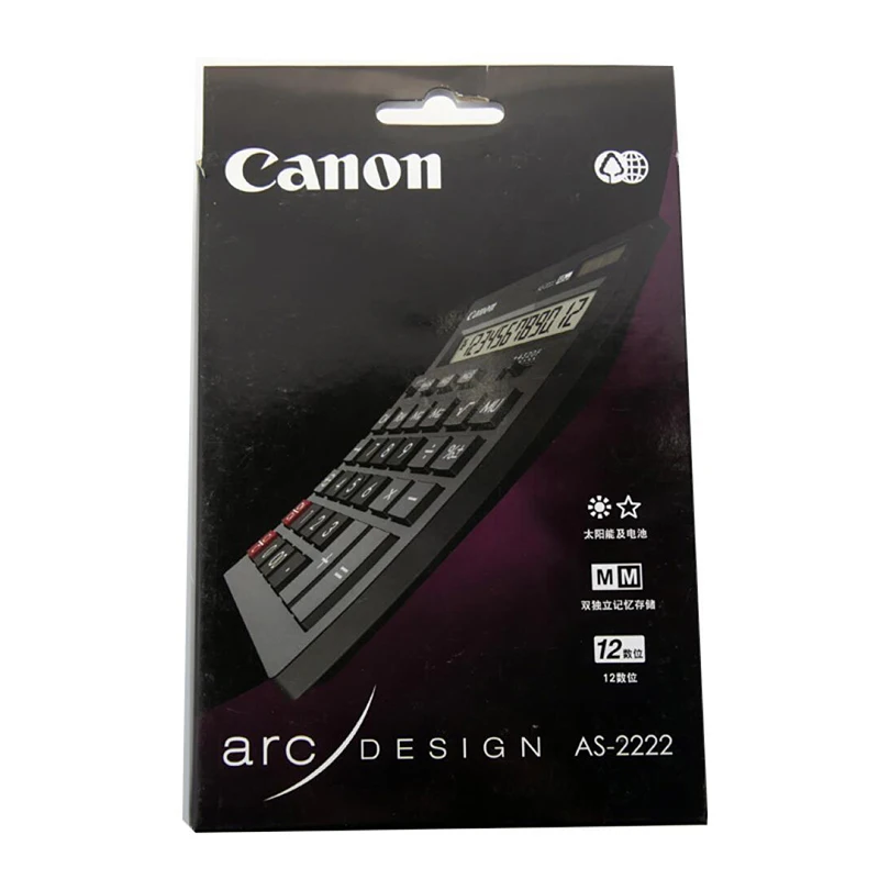 1 шт. подлинный Canon AS-2222 уникальный изогнутый fuselage калькулятор 12 большой экран дисплей калькулятор