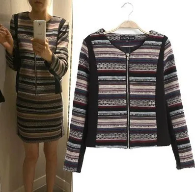 Hot Sales! Lady striped Lazy Fashion Supernova brand designer 2014 New Girls jackets women Bohemia style casual coats | Женская одежда