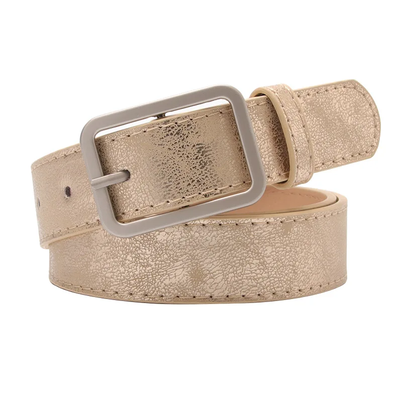 

OLOME Fashion Shiny Black Leather Belt Female Silver Pin Buckle belt for Women Ladies Waist Belts Wide 2.8cm cinturon mujer